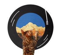 Tapis grattoir pour chat, jouet rotatif pour exercice physique mental | Grattoir mural pour chats de petite à grande race, pour l'ennui du salon, du balcon, de la chambre à coucher
