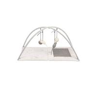 Tapis griffoir - 60 x 33 x 42 cm - Avec jouets suspendus a un fil - Gris clair - Pour chat