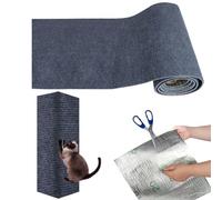 Tapis Griffoir pour Chat Auto-adhésif Gris, 40x200cm Protection Canape Chat Anti Griffe, DIY Climbing Cat Scratcher, Griffoir Chat Canapé, Griffoir Chat Canapé Autocollant pour Meuble Canapé Porte Mur