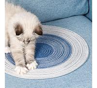 Tapis griffoir pour chat en fil de coton naturel durable, tapis rond griffes, griffes, pour se détendre, protéger les tapis, les canapés et les meubles