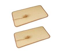 Tapis griffoir pour chat, fabriqué en corde de sisal naturel, 60 x 30 cm, couleur beige, comprend une petite boule (2)
