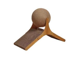 Tapis Griffoir pour Chat Jouet avec Boule en sisal rotative Incluse | Planche Griffoir Debout Chat Pour salons, salles à manger, chambres, porches & balcons de petite & moyenne taille