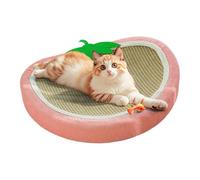 Tapis griffoir pour chat | Lit en sisal fraise | Tapis de couchage pour animal domestique | Fournitures pour chatons et petits chiens d'intérieur canapé tapis sol porte chaise canapé protection