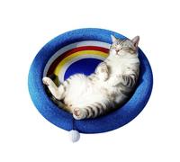 Tapis griffoir pour chat | Panier ovale avec balle - Protection de meubles pour chat - Pour petites races de moyens, salon, chambre à coucher, balcon, maison, voyage, intérieur et extérieur, quotidien