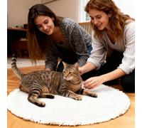 Tapis griffoir pour chat - Tapis à gratter en coton tissé à la main | Durable, protection du sol ou du mur pour meubles | Tapis antidérapant pour chat - Tapis d'intérieur pour animal domestique pour