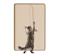 Tapis griffoir pour chats | Panneau griffoir vertical avec boules en sisal intérieur protecteur pour canapés et coins | Plaisir intérieur pour chats