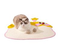 Tapis griffoir pour Chats - Tapis griffoir en sisal, Tampon en sisal Naturel - Tapis à gratter pour Chats domestiques - Arbre à Chat Suspendu pour Chats domestiques
