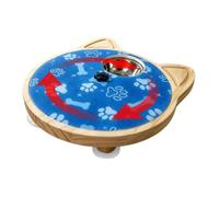 Tapis griffoir pour chien, distributeur de nourriture rotatif avec ventouse | Bloc-notes et puzzle, boîte à friandises en acier inoxydable, jouet d'enrichissement interactif pour chats et chiens