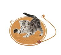 Tapis Griffoir Rond pour Chat, Jouet Balle en Corde De Coton, Protection Contre Rayures, Tapis De Sol Antidérapant, Coussin De Jeu, Lit pour Animaux, Planche À Gratter