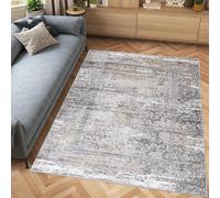 Tapis gris flou chiné salon chambre design moderne 140 x 200 cm