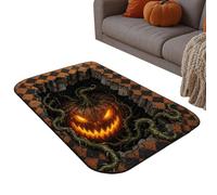 Tapis Halloween Décoratif Carpette Douce À Illusion Gothique Sombre Pour