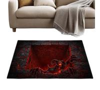 Tapis Halloween d'intérieur Tapis de sol antidérapant et doux avec une | Paillasson Halloween pour automne, Noël, cauchemar, salon, chambre, cuisine, salle de bains, salle à