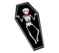 Tapis Halloween Floor Mat-Halloween sous forme de cercueil | Tapis de cuisine gothique noir avec dessous non glissé | d'Halloween effrayant pour salon, salle de bain, porte d'entrée et cuisine