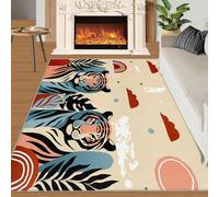 Tapis Home Decoe d’Animal Mignon Tigre, Dessin en Dessin animé, Tapis antidérapants Tigre antidérapant, à appliquer au Salon, Chambre, Couloir de Salle à Manger (60x90cm)