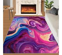 Tapis Home Decoe Room Room Girls Fluids colorés, Tapis antidérapants Pink Purple Dreamy Fashion, à appliquer dans la Chambre du Salon (60x90cm)