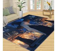 Tapis Home Decoe Witch, Tapis antidérapants lavables Night Sky Magic, Halloween à appliquer au Salon, Chambre, Salle à Manger, Couloir (100x140cm)