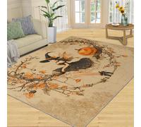 Tapis Home Decoe Witch, Tapis antidérapants lavables pour Halloween, Citrouille appliquée au Salon, Chambre, Couloir de Salle à Manger (120x180cm)
