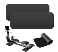 Tapis Home Trainer, 2 Pièces tapis pour Course Anti Bruit 6mm d'Épaisseur Tapi s Protection Sol pour Équipements de Fitness 80x25x0.6cm pour Vélo d'Exercice, Noir