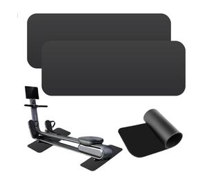 Tapis Home Trainer, 2 Pièces tapis pour Course Anti Bruit 6mm d'Épaisseur Tapi s Protection Sol pour Équipements de Fitness 80x25x0.6cm pour Vélo d'Exercice, Noir