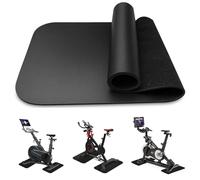 Tapis Home Trainer, 2Pcs 70x28cm Tapis Musculation, Appareil de fitness, 6mm PVC Tapi de Protection de équipement de Fitness, Tapi de protection de sol antidérapant