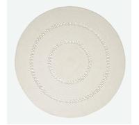 Tapis - HOMESCAPES - 120 cm - Coton - Beige - Rond