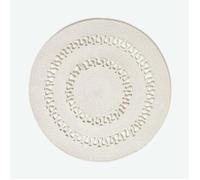 HOMESCAPES Tapis tissé à Plat en Coton ajouré, Tapis Rond Beige, 70 cm