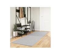 vidaXL Tapis à poils courts doux et lavable – Moderne Gris 80x250 cm