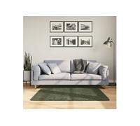 vidaXL Tapis HUARTE - à poils courts, doux, lavable - Vert Forêt 120x120 cm