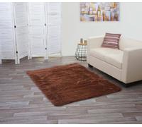 Tapis Hwc-F69, Shaggy, Épais, Poil Long, Tissu/Textile, Cotonneux, Doux, 160x120cm Marron Foncé