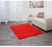 Tapis Hwc-F69, Shaggy, Épais, Poil Long, Tissu/Textile, Cotonneux, Doux, 160x120cm Rouge