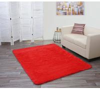 Tapis Hwc-F69, Shaggy, Épais, Poil Long, Tissu/Textile, Cotonneux, Doux, 200x140cm Rouge