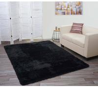 Tapis Hwc-F69, Shaggy, Épais, Poil Long, Tissu/Textile, Cotonneux, Doux, 230x160cm Noir