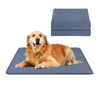Tapis Hygiéniques Lavables pour Chiens, Lot de 2 Lavables Tapis Educateur Chien, Antidérapante Tapis Éducateur pour Chien, Tapis D'entraînement pour Chiot pour Intérieur (70 × 50 cm, Gris)