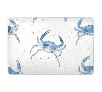 Tapis hygiéniques réutilisables pour enfants, motif crabes bleus, doux, absorbants, antidérapants, pour bébés, tout-petits, 132,1 x 86,4 cm (L x l)