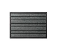 ID Mat Tapis Paillasson Fibres polypropylène sur Semelle PVC, Gris, 40 x 60 cm