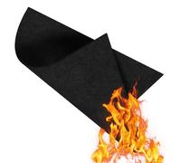 Tapis Ignifuge 30cm×30cm,Résistant à la Chaleur Jusqu‘à 1200 °C,Tapis Anti Feu Poele a Bois Tapis Anti Feu Devant Cheminee,Tapis Barbecue Sol pour Cheminée,Cuisine,Feu,Sol,Pelouse et Camping-Noir