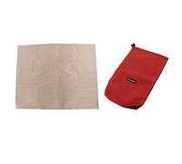 Tapis ignifuge en fibre de verre, résistant aux hautes températures, pour foyer, accessoires d'extérieur pour Barbecue, Camping, pique-nique (S)