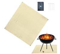 Tapis Ignifuge Protecteur Réutilisable Résistant à la Chaleur sous Barbecue | Tapis de Cheminée Intérieur Pour Patio Cuisine Gazon Terrasse Camping Jardin Pelouse Barbecue