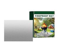 Tapis ignifuge, tapis de barbecue d'extérieur - Tapis ignifuge sous le foyer - Protecteur de tapis résistant hautes températures, couverture ignifuge pliable et portable