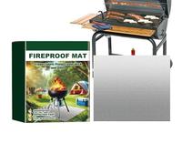 Tapis ignifuge, tapis de feu de camp - Tapis de barbecue en plein air, protecteur de couverture ignifuge avec isolation thermique, tapis de barbecue pour patio, pelouse, terrasse composite