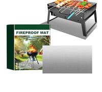 Tapis ignifuge - Tapis de foyer, tapis sous le gril | Tapis de feu résistant au feu bloquant la chaleur, fosses à bois, fumoirs, cheminées de camping ou espaces de cuisson dans le jardin pour terrasse