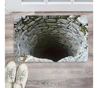 Tapis illusion d'optique 3D avec particules antidérapantes - Piège à illusion d'optique 3D - Gris-B, 40 x 60 cm