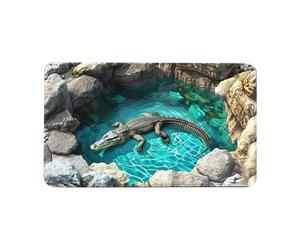 Tapis illusion d'optique 3D - Tapis de zone de flexion réalité, tapis de perspective artistique | Motif visuel choc, couche de base adhérente, décoration intérieure de l'espace de vie, porte, couloir
