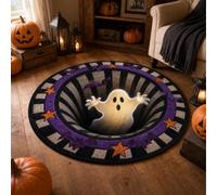 Tapis illusion d'optique d'Halloween, tapis de sol décoratif sur le thème d'Halloween, tapis de sol qui ressemble à un trou pour l'entrée, l'extérieur, la cuisine, la salle de bain, la terrasse et la