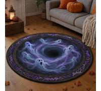 Tapis illusion d'optique d'Halloween, tapis de sol décoratif sur le thème d'Halloween, tapis de sol qui ressemble à un trou pour l'entrée, l'extérieur, la cuisine, la salle de bain, la terrasse et la