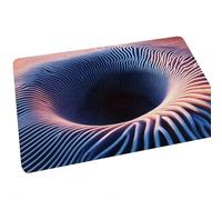 Tapis illusion d'optique pour porte d'entrée, tapis avec trou 3D, tapis qui ressemble à un trou dans le sol, tapis fantaisie avec trous 3D antidérapant pour escaliers, salle de jeux, salon (gris C)