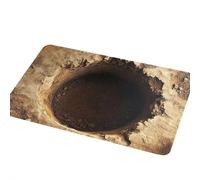 Tapis illusion d'optique pour porte d'entrée, tapis avec trou 3D, tapis qui ressemble à un trou dans le sol, tapis fantaisie avec trous 3D antidérapant pour escaliers, salle de jeux, salon (marron D)