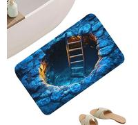 Tapis Illusion d'Optique - Trou Esthétique Paillasson Antidérapant, Tapis de Sol à Motif de Trous 3D Durable et Décoratif Tapis D'Entrée Décoratif, Design D'Art Unique Avec Effet Visuel | Attrayant