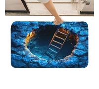 Tapis Illusion Paillasson Anti-dérapant avec un Style Esthétique | Carpette avec Design de Trou 3D pour la Décoration de l'Entrée, de la Cuisine, de la Salle de Bain, d'Halloween et du