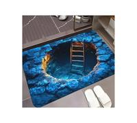 Tapis Illusions Optique, 50X80CM Tapis Entrée Antidérapant Illusions Optique Intérieur, Moquette Lavable Illusion Optiques 3D Chambre Cuisine, Moquette Entrée Fantaisie Illusion Optiques Intérieur